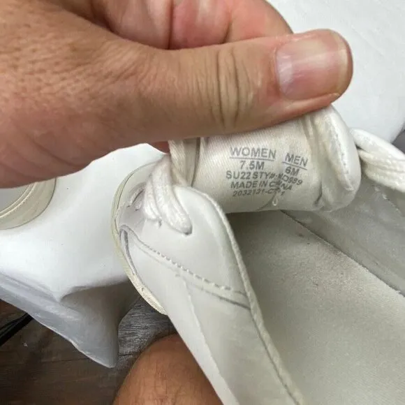 Madewell Women s $88 Sidewalk Low-Top Sneakers White Size 7.5M ND989