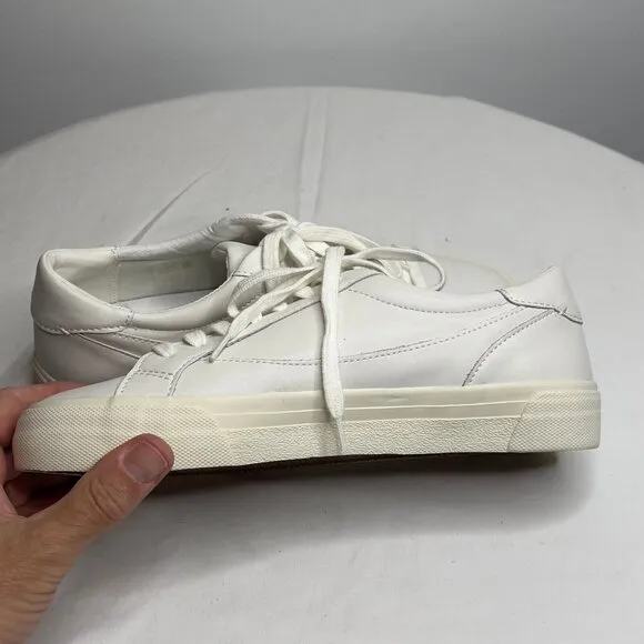 Madewell Women s $88 Sidewalk Low-Top Sneakers White Size 8.5M ND989
