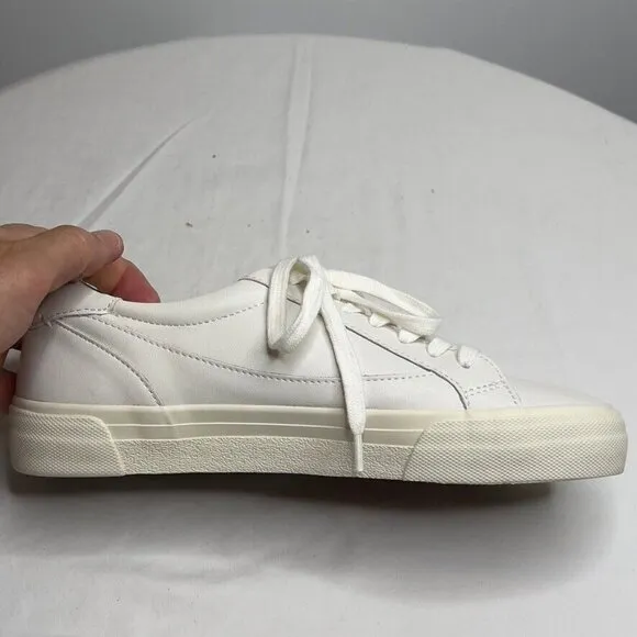 Madewell Women s $88 Sidewalk Low-Top Sneakers White Size 8.5M ND989