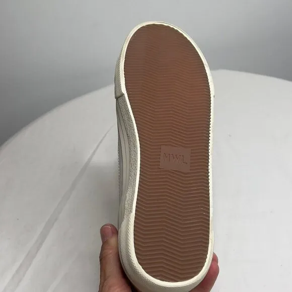 Madewell Women s $88 Sidewalk Low-Top Sneakers White Size 8M ND989