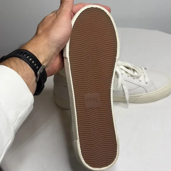 Madewell Women s $88 Sidewalk Low-Top Sneakers White Size 8M ND989