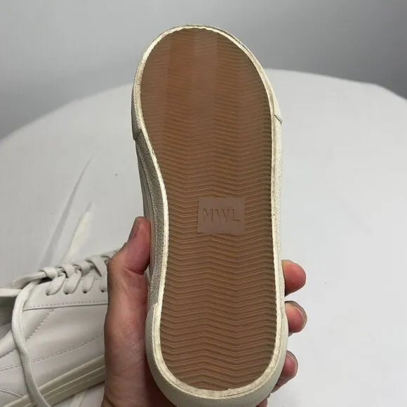 Madewell Womens $88 Sidewalk Low-Top Sneakers White Size 6 ND989