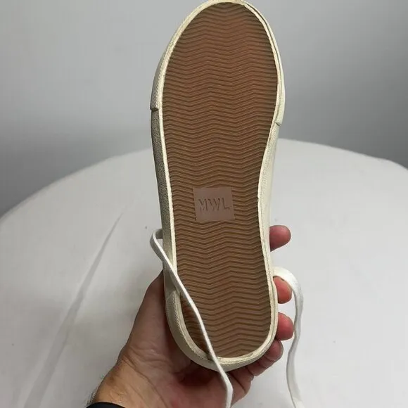 Madewell Womens $88 Sidewalk Low-Top Sneakers White Size 6 ND989