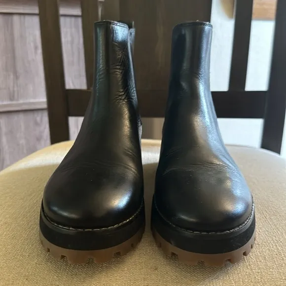 Madewell Women’s The Ivy Chelsea Leather Boots Black Size 6.5