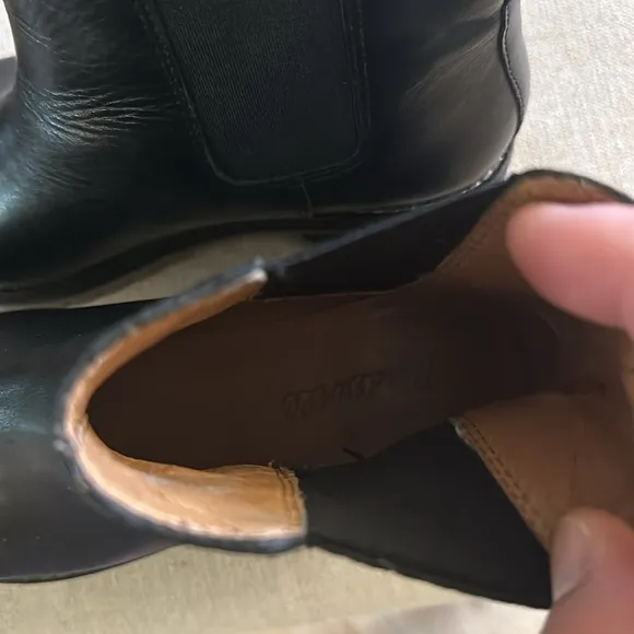 Madewell Women’s The Ivy Chelsea Leather Boots Black Size 6.5
