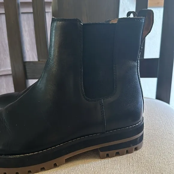 Madewell Women’s The Ivy Chelsea Leather Boots Black Size 6.5