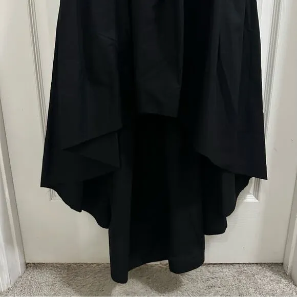 MAEVE x Anthropologie Flounced MIDI Skirt Hi Low Hem Women’s Size 6 $130 black