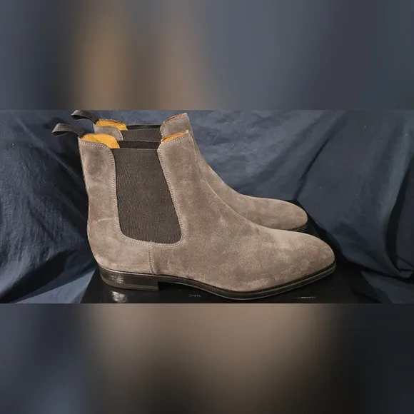 Magnanni Burlo Chelsea Boots Grey Suede 24199 Mens Size 15 New With Box