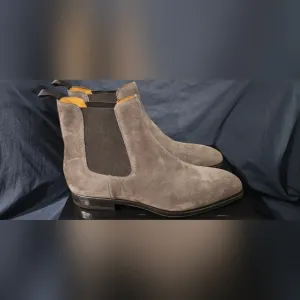 Magnanni Burlo Chelsea Boots Grey Suede 24199 Mens Size 15 New With Box