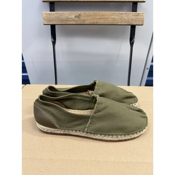 Maison Margiela Olive Canvas Espadrille Tabi‎ Loafers Size 22 US 9