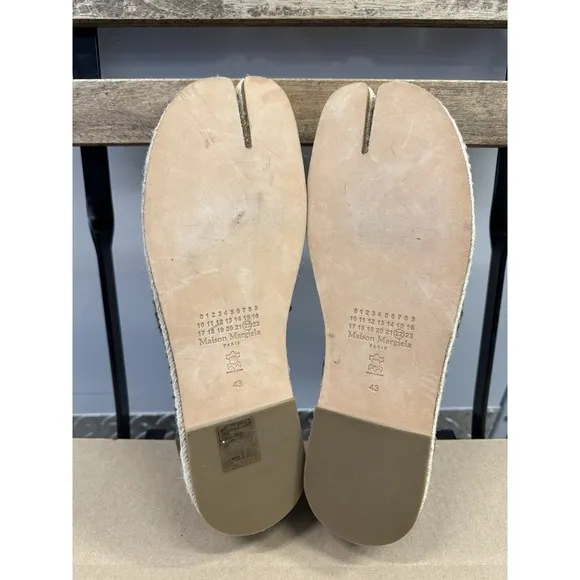 Maison Margiela Olive Canvas Espadrille Tabi‎ Loafers Size 22 US 9