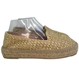 Manebi Coarse Woven Raffia Flat Espadrilles Yucatán SZ 40/9 Summer Chic Comfy