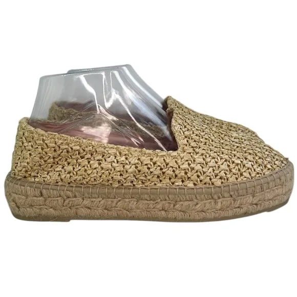 Manebi Coarse Woven Raffia Flat Espadrilles Yucatán SZ 40/9 Summer Chic Comfy