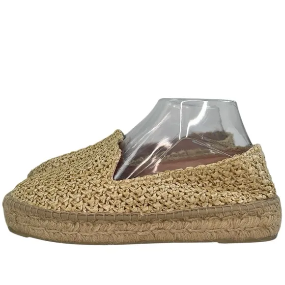 Manebi Coarse Woven Raffia Flat Espadrilles Yucatán SZ 40/9 Summer Chic Comfy