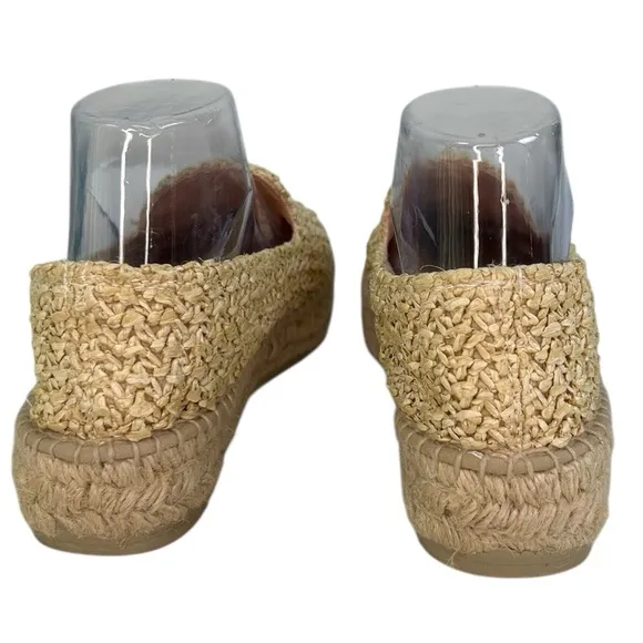 Manebi Coarse Woven Raffia Flat Espadrilles Yucatán SZ 40/9 Summer Chic Comfy