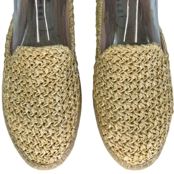 Manebi Coarse Woven Raffia Flat Espadrilles Yucatán SZ 40/9 Summer Chic Comfy