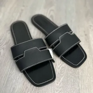 Mango Genuine Leather Sandals Flats