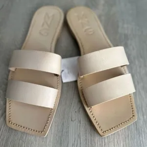 Mango Genuine Leather Sandals Flats