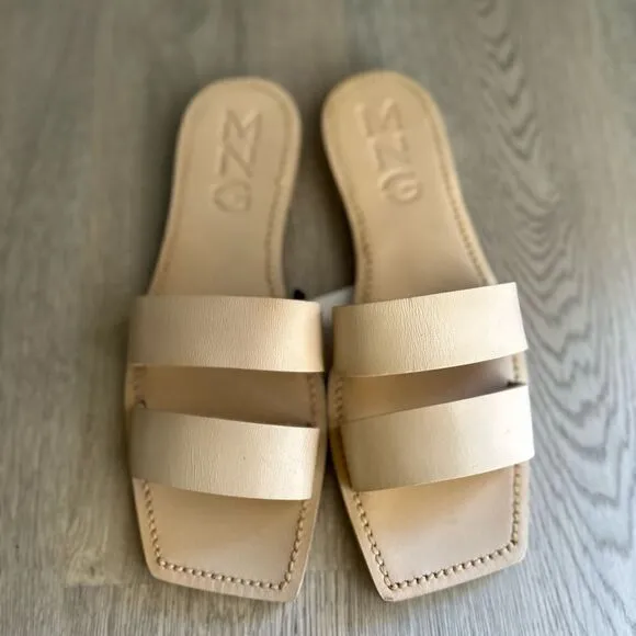 Mango Genuine Leather Sandals Flats