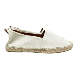 Manuel Barcelo Espadrilles Loafers Canvas Slip On Pull Tab Beige Women Sz EUR 41