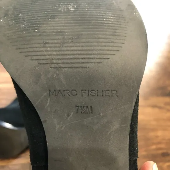 Marc Fisher Black Suede Saint Chelsea Boots Sz. 7.5