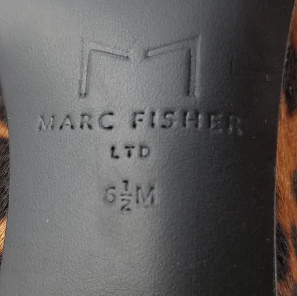 MARC FISHER LTD 6.5 US JAYDYN Leopard Calf Hair/Fur Booties Boots Side Zip NEW