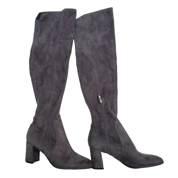 Marc Fisher Over The Knee grey suade boots