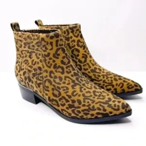 Marc Fisher Suede Leopard Print Missir Ankle‎ Boots