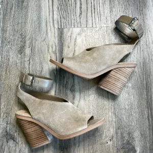 Marc Fisher Vashi Ankle Strap Sandals with Chunky Stacked Heel, size 8