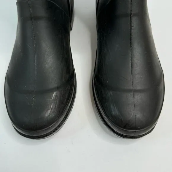 Marc Jacobs Women’s Rain Boots Black Side Logo Buckle Size 40