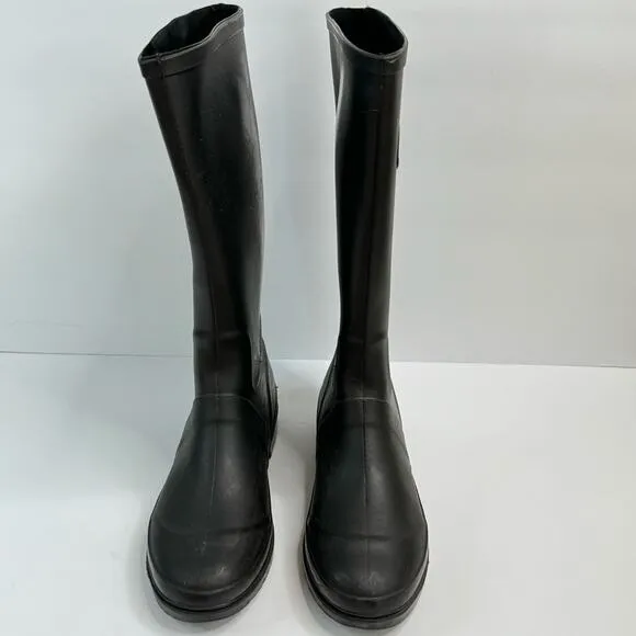 Marc Jacobs Women’s Rain Boots Black Side Logo Buckle Size 40