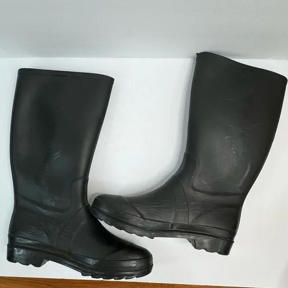 Marc Jacobs Women’s Rain Boots Black Side Logo Buckle Size 40