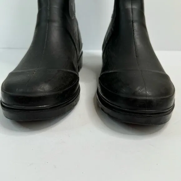 Marc Jacobs Women’s Rain Boots Black Side Logo Buckle Size 40