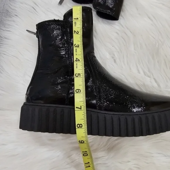 MARC O'POLO  black chelsea glassy ankle boots new