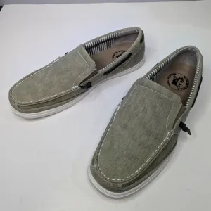 Margaritaville Dock Casual Canvas Slip-On Shoes -Lt Khaki /Olive Green Men's 13