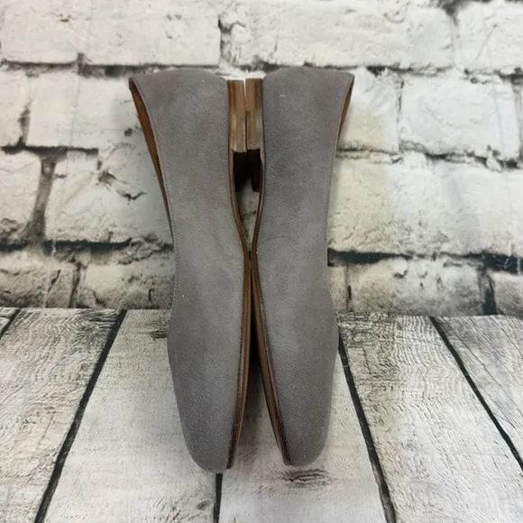 Margaux Gray Suede Ballet Flats Size 39.5 NEW!