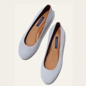 Margaux Gray Suede Ballet Flats Size 39.5 NEW!