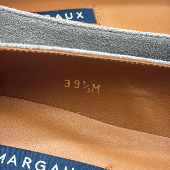 Margaux Gray Suede Ballet Flats Size 39.5 NEW!