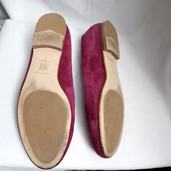 MARGAUX Handmade Deep Magenta Suede Ballet Flats