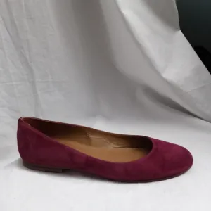 MARGAUX Handmade Deep Magenta Suede Ballet Flats
