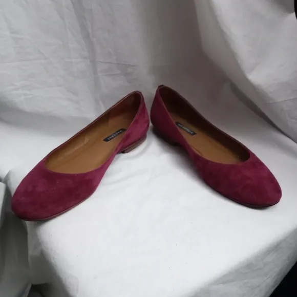 MARGAUX Handmade Deep Magenta Suede Ballet Flats