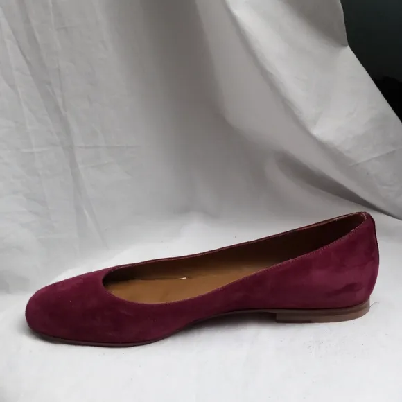 MARGAUX Handmade Deep Magenta Suede Ballet Flats