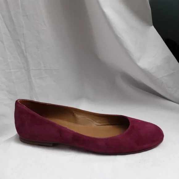 MARGAUX Handmade Deep Magenta Suede Ballet Flats