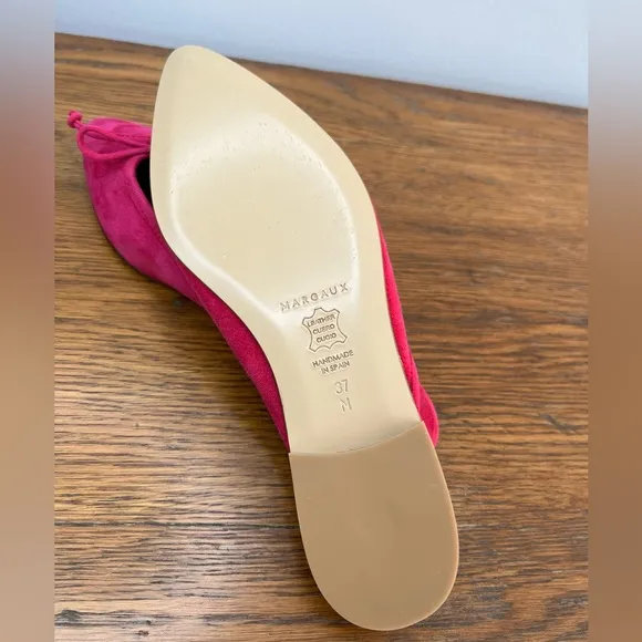 Margaux Size 37 • Ballet Mule Ruby Suede Flats Slippers.