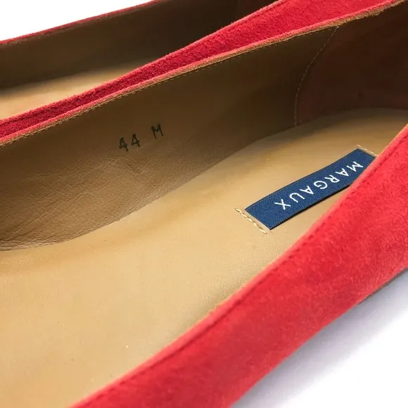 Margaux The Classic Poppy Red Suede Ballet Flats