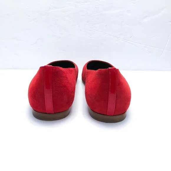 Margaux The Classic Poppy Red Suede Ballet Flats