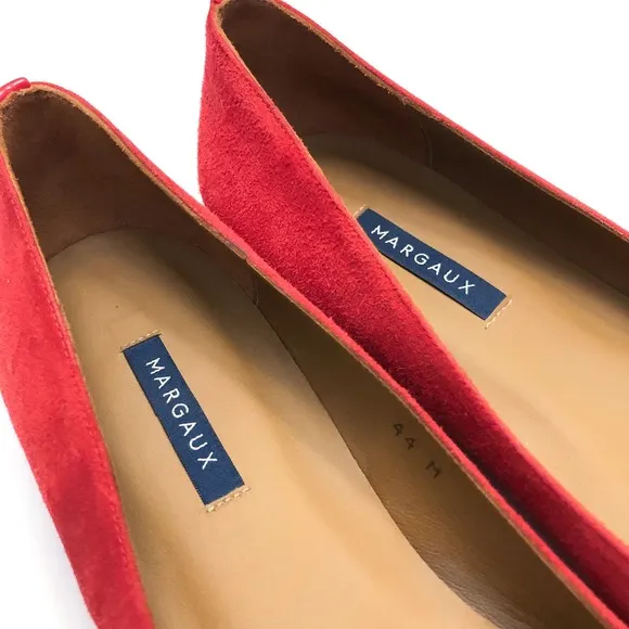 Margaux The Classic Poppy Red Suede Ballet Flats