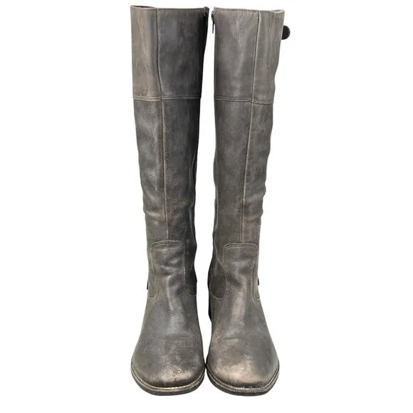 Matisse Women's Brown Leather Side Zip Riding Boot Size US 8