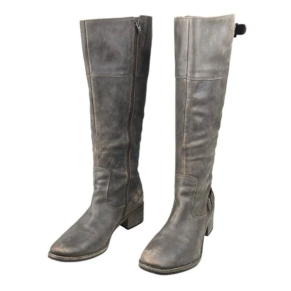 Matisse Women's Brown Leather Side Zip Riding Boot Size US 8