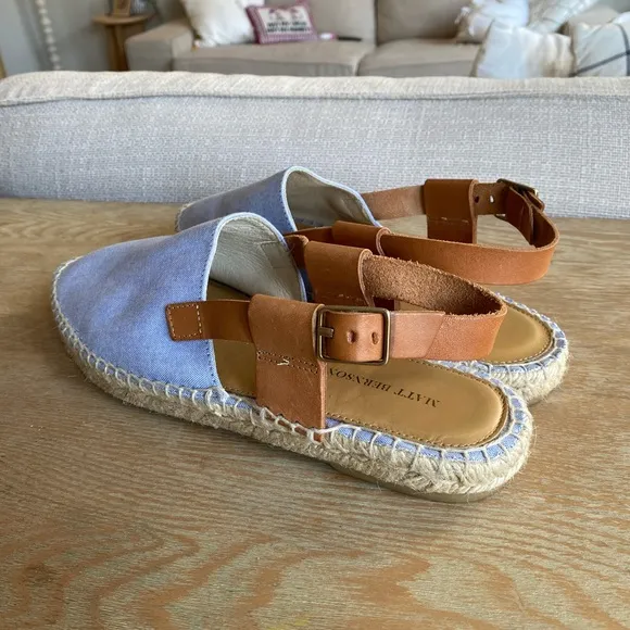 Matt Bernson x Anthropologie Pointed Espadrille Flats Slides Sandals Sling Back
